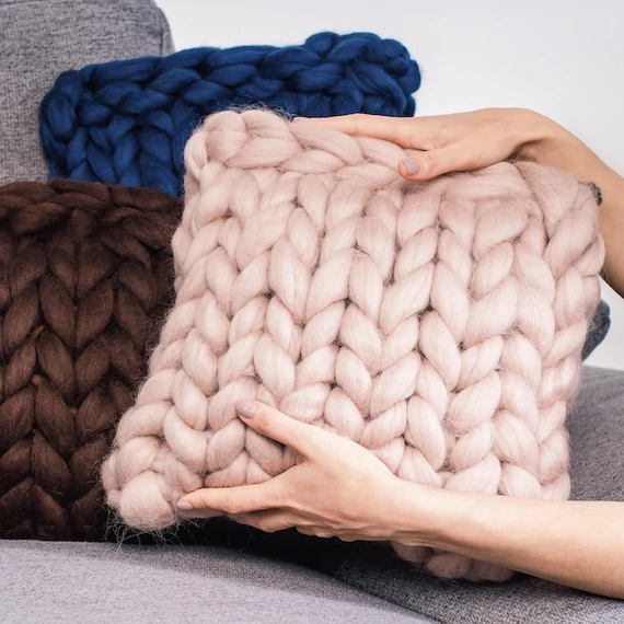 luxurywool szögletes díszpárna (40x40)